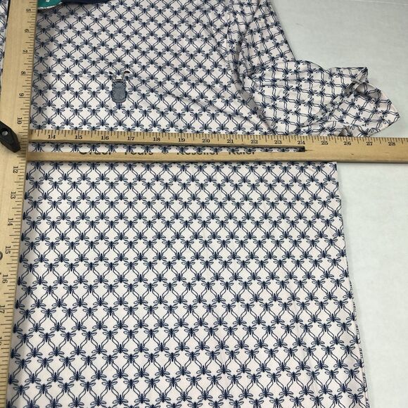 Greyson Mens Polo Shirt XL Geometric Diamond Print Performance Golf Casual Top - Picture 8 of 12